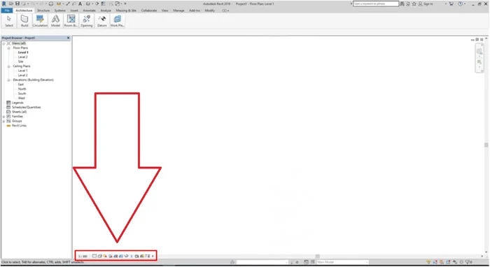 آموزش ابزارهای View Control Bar در Revit