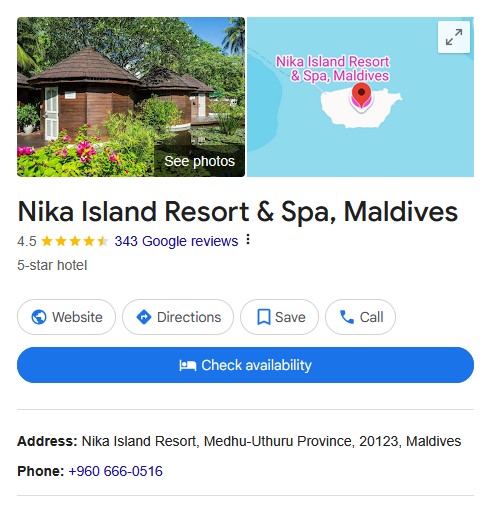 هتل نیکا آیلند ریزورت مالدیو Nika Island Resort