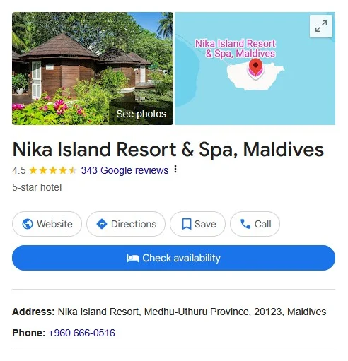 هتل نیکا آیلند ریزورت مالدیو Nika Island Resort